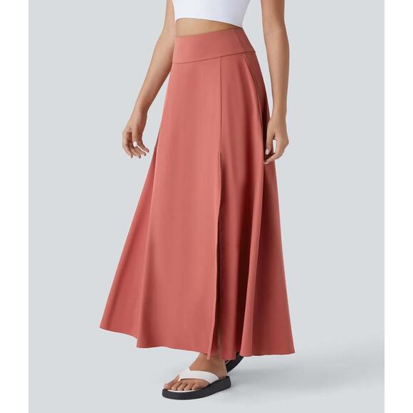 NWT Halara Breezeful High Waisted Pocket 2-in-1 Flowy Casual Maxi Skirt Size L - Picture 5 of 13
